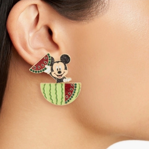 🔹️Disney🔹️ X Baublebar Mickey Mouse Watermelon Stud Earrings NWT - Picture 2 of 3